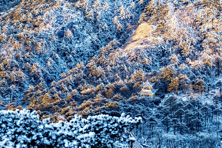 山脉雪景冬季摄影图