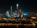 航拍广州CBD夜景风光摄影图