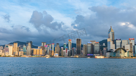 香港名星摄影照片_夕阳的下的香港维多利亚港摄影图