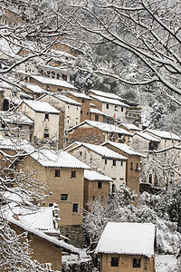 雪景土楼摄影图