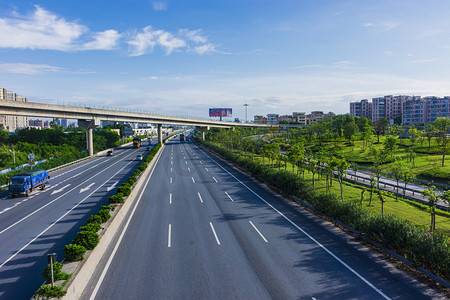 广州花都广清高速公路建筑桥梁摄影图配图