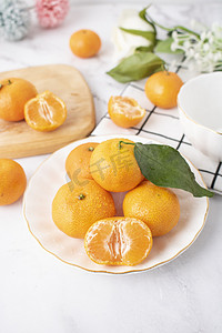 水果果实白天橘子美食室内静物摆拍摄影图配图