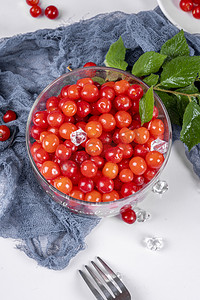 美味夏季水果珍珠樱桃特色摄影图配图