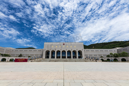 延安纪念馆上午建筑室外摄影摄影图配图