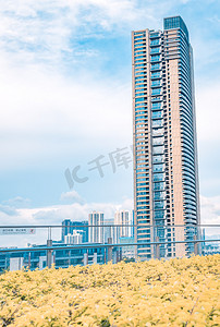 清新城市建筑房产风光摄影图配图
