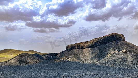 乌云火山景观上午火山夏季素材摄影图配图