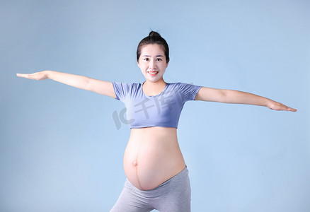 减肥健身运动成人孕妇摄影图配图
