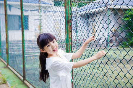 人像女生女孩儿童摄影小学生摄影图配图