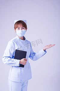 医疗医护护士护士手势健康摄影图配图