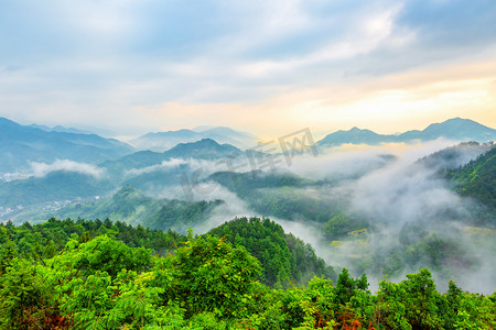 休闲清晨村庄山区无摄影图配图