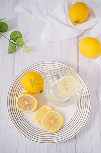水果美味新鲜柠檬食品摄影图配图
