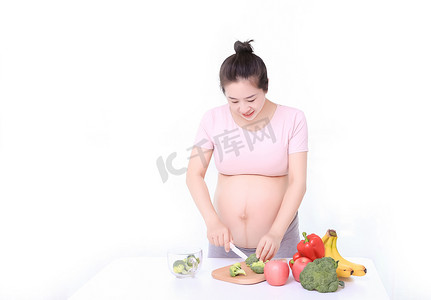 健康饮食孕妇生活方式蔬菜摄影图配图