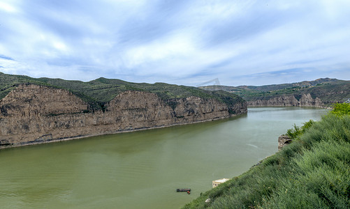 h5素材摄影照片_黄河大峡谷上午峡谷夏季素材摄影图配图