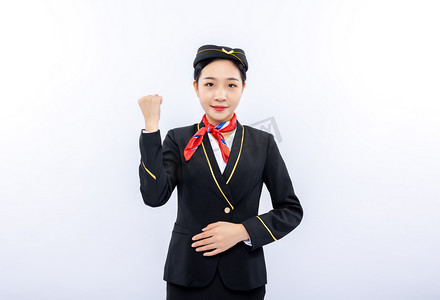 加油手势室内姿势摆拍摄影图配图工人点赞白天施工员加油手势室内姿势