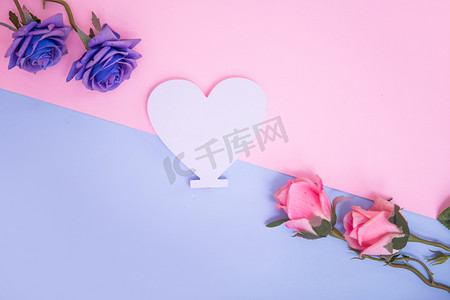 我爱你七夕爱情情人节玫瑰花摄影图配图
