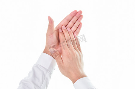 手势商务鼓掌商务手势手摄影图配图