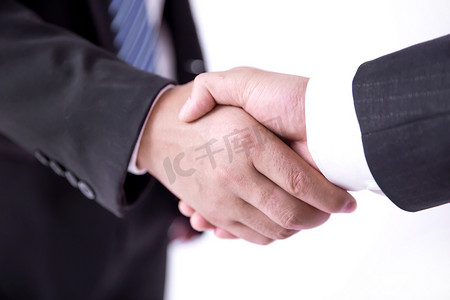 手手势握手合作商务摄影图配图
