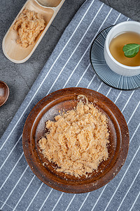 百合肉松摄影照片_饮食健康美味肉松食材摄影图配图