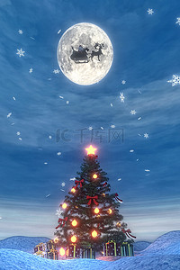 小雪背景图片_圣诞节平安夜狂欢背景图