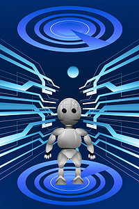 人工智能蓝色科技背景图片_智能人工智能蓝色科技背景