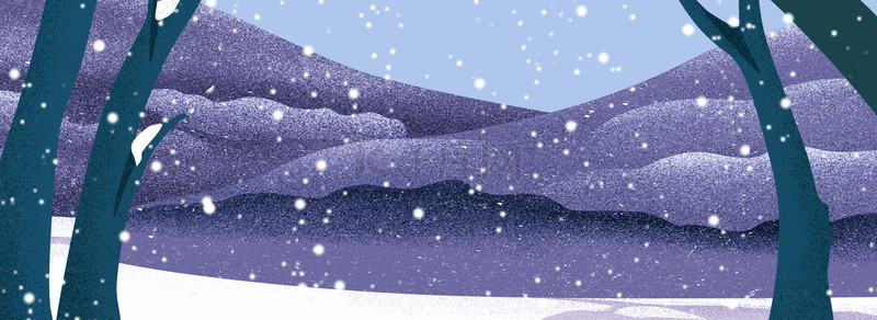 唯美自然梦幻冬天冬季雪景风景下雪背景图