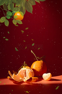 秋季水果柑橘桔子背景