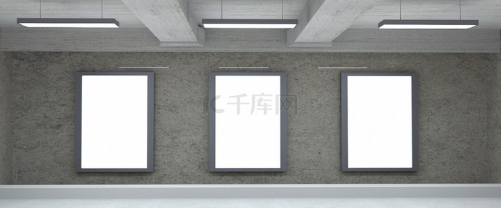 4建筑背景图片_C4D室内户外广告展示