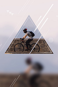 运动大气海报海报背景图片_简约大气骑行运动健身背景海报