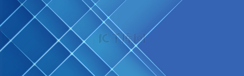 方块蓝色科技背景图片_线条光效方块蓝色科技banner