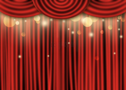 戏剧舞台幕布座椅红色简约背景红色相声舞台演出背景红色喜剧相声演出