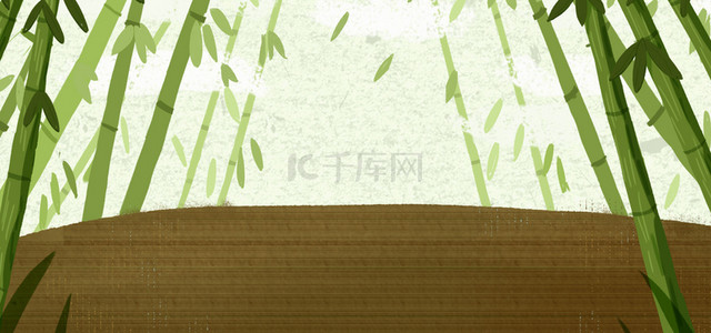 绿色清新竹子背景图片_中国风绿色清新竹子竹叶banner背景