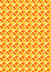 可爱温暖简约黄橙色几何无缝pattern背景