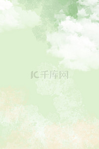 云朵绿色背景图片_绿色清新文艺背景图
