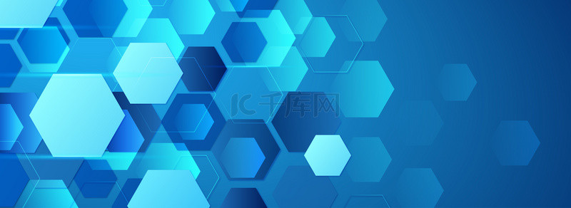 蓝色几何素材背景图片_矢量蓝色几何科技图形渐变背景