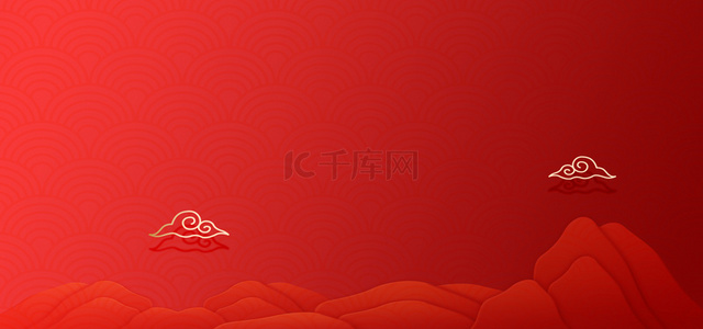 图中国风背景背景图片_红色中国风各种元素红色中国风背景