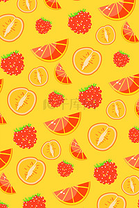 夏天水果平铺底纹背景图片