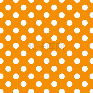 白色波点在橙色背景上波点图案背景