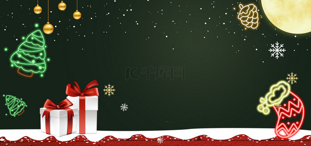圣诞节绿色背景背景图片_圣诞节绿色海报背景