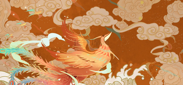 凤凰中国风背景图片-凤凰中国风背景素材图片-千库网