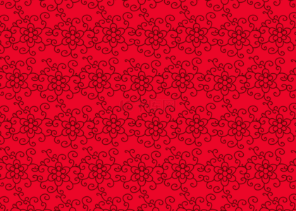 红色简单花朵纹理背景