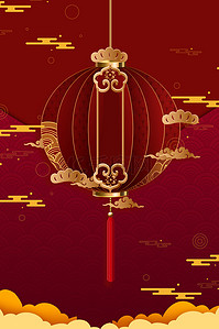 春节新年中国风大气海报背景