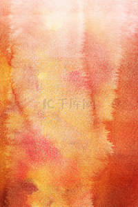 秋季橘红水彩泼墨墨迹海报背景