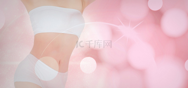 狗子脱毛器背景图片_唯美女性减肥瘦身美体宣传背景