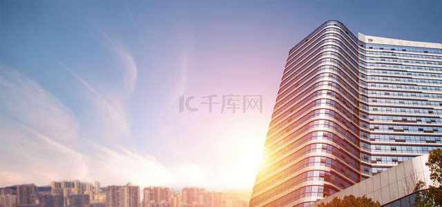企业文化科技背景背景图片_商务城市高楼大厦背景