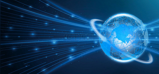 全球互联网科技背景图片_大气星球科技全球数据化banner