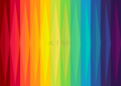 抽象美丽立体菱形彩虹背景