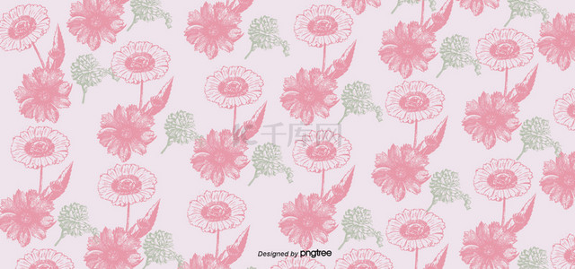 夏季连衣裙粉色小碎花植物花纹pattern
