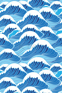 蓝色海浪底纹背景素材