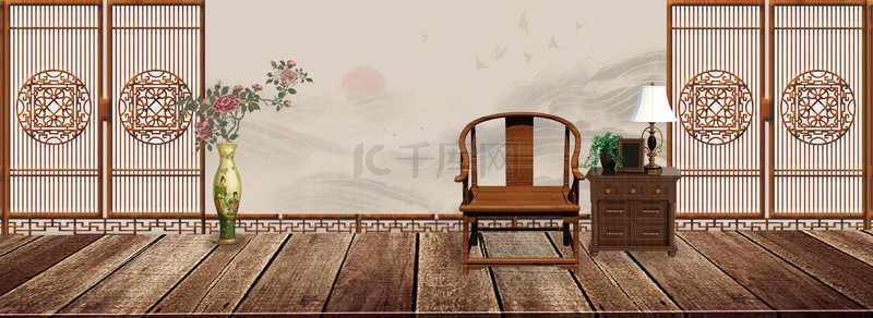 古典中式背景图片_简约中式室内家居家具背景