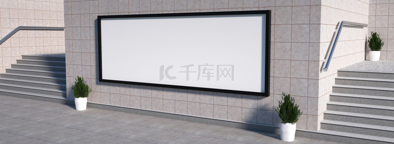 活动背景建筑背景背景图片_C4D展示广告牌背景